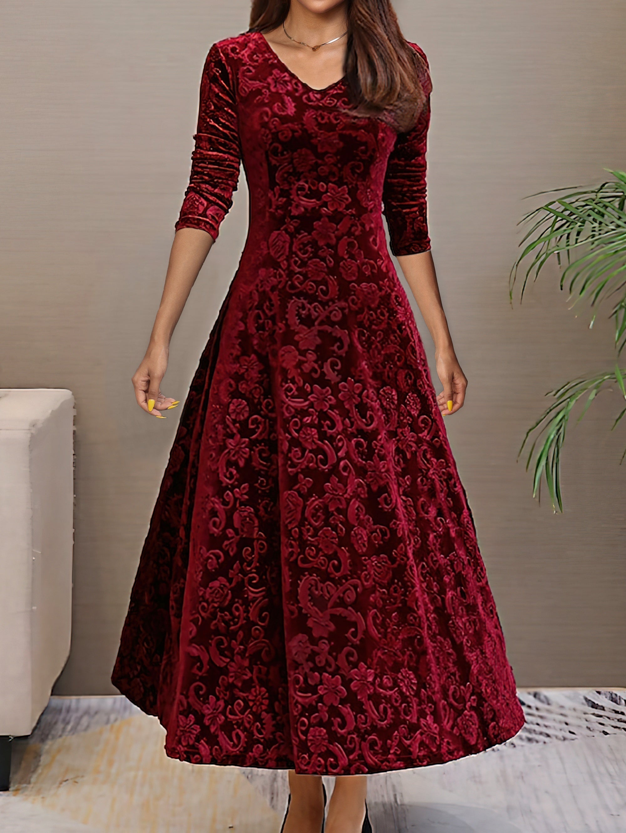Kylie™ | Holiday Velvet Maxi Dress
