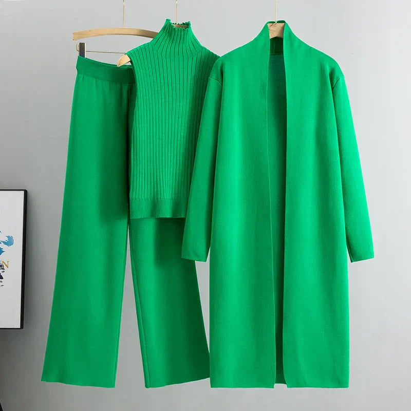 Ulrike® - 3 Teiliges Bequemes Strickoutfit