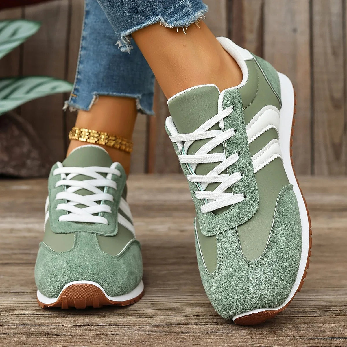 Gretta- Green Casual Sneakers