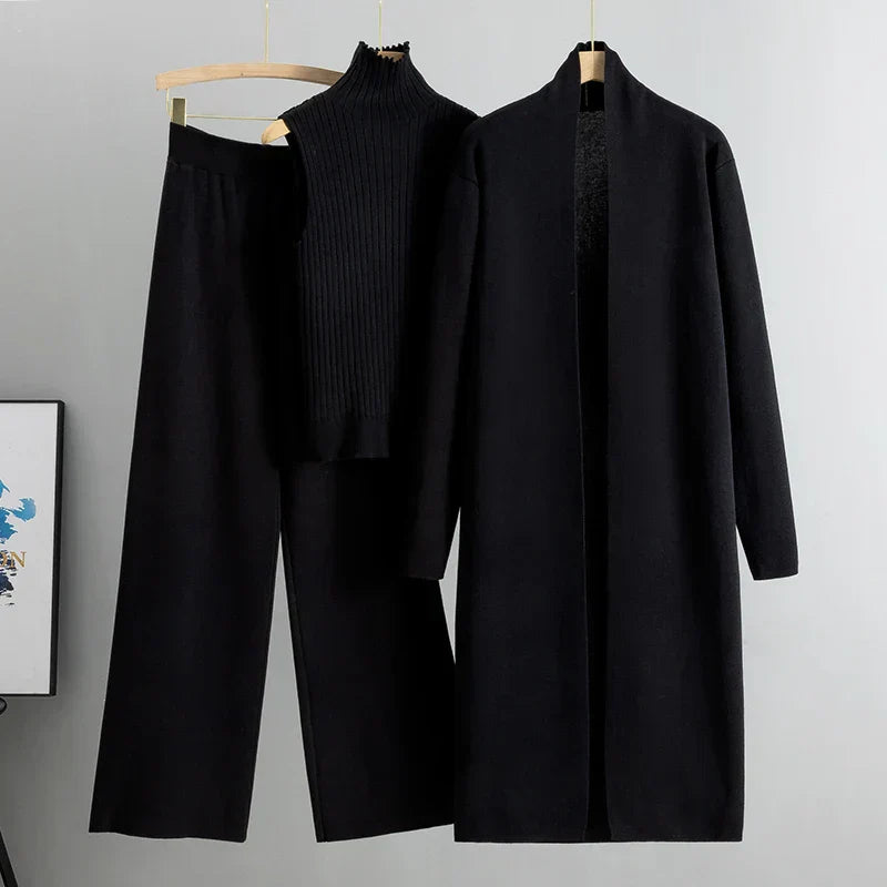 Ulrike® - 3 Teiliges Bequemes Strickoutfit