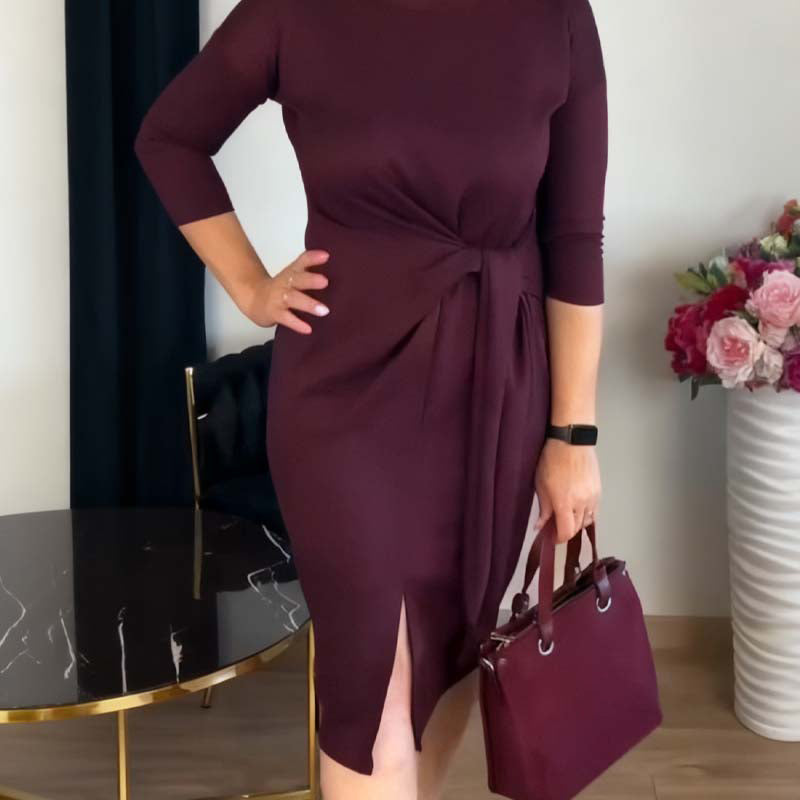 Aveline™ | Tie-Front Dress with Slit