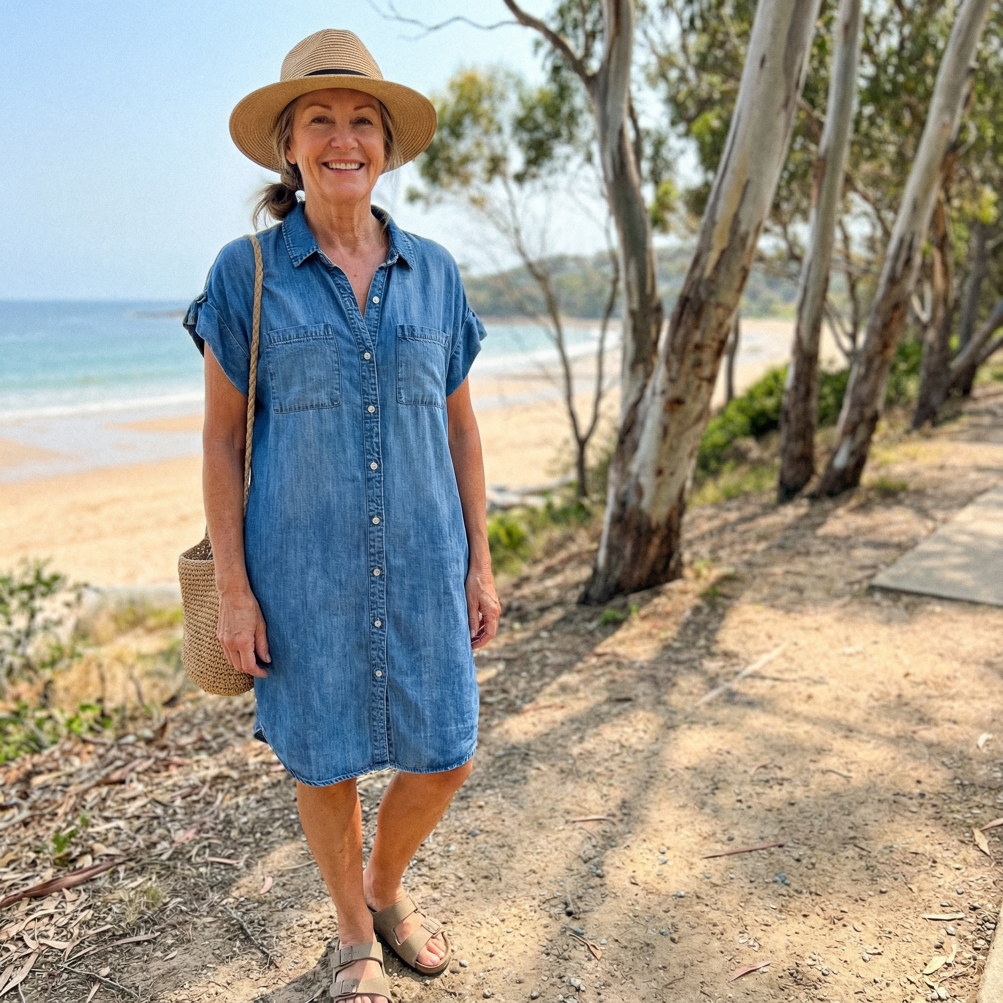 Natalie® - Casual Denim Print Dress