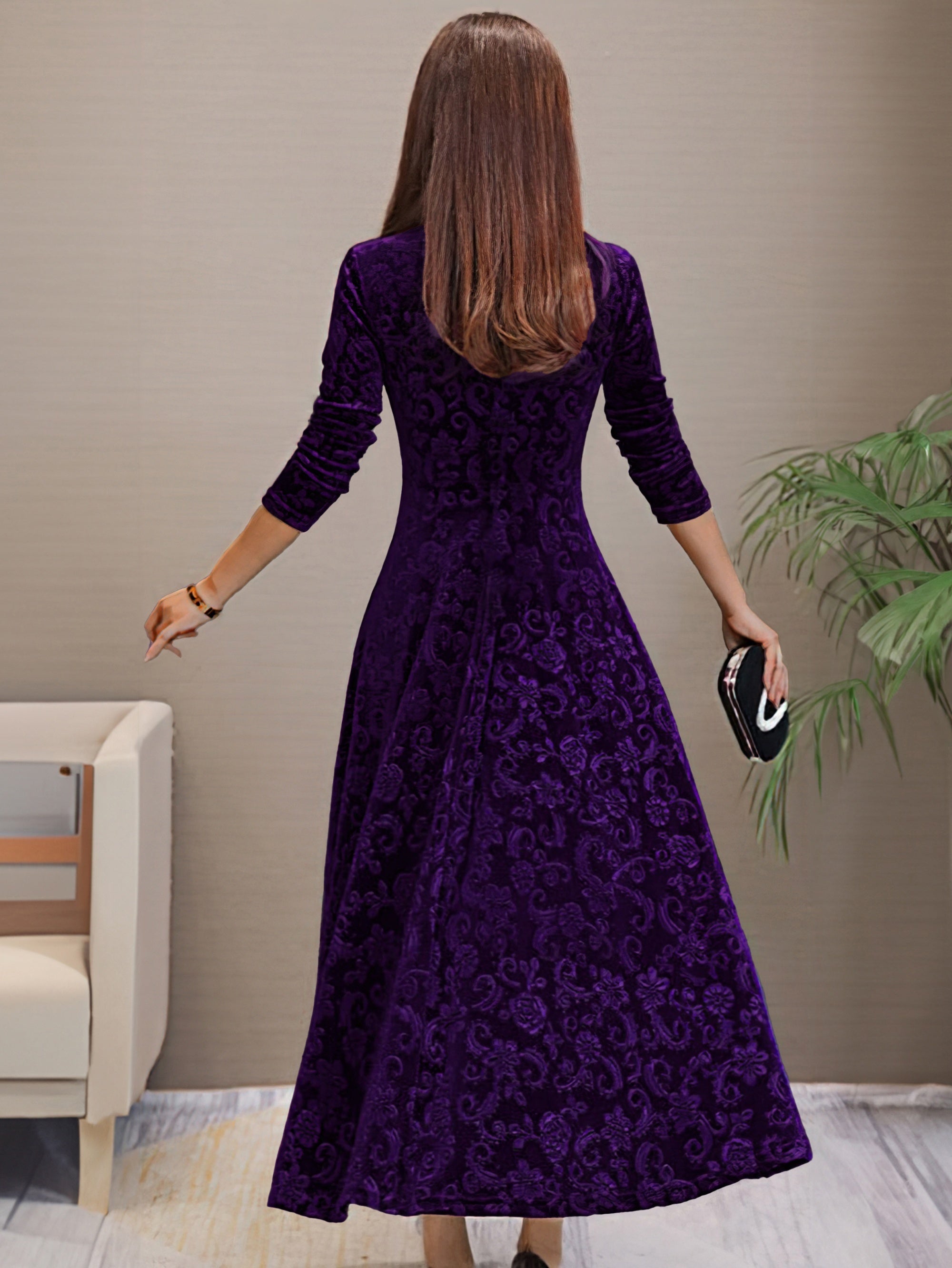 Kylie™ | Holiday Velvet Maxi Dress