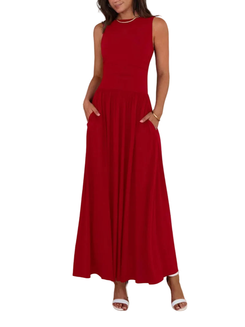 Ellen®- Sleeveless High-Waisted Maxi Dress