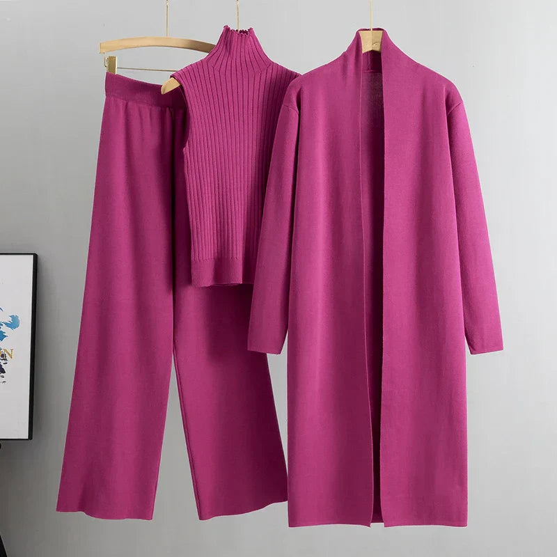 Ulrike® - 3 Teiliges Bequemes Strickoutfit
