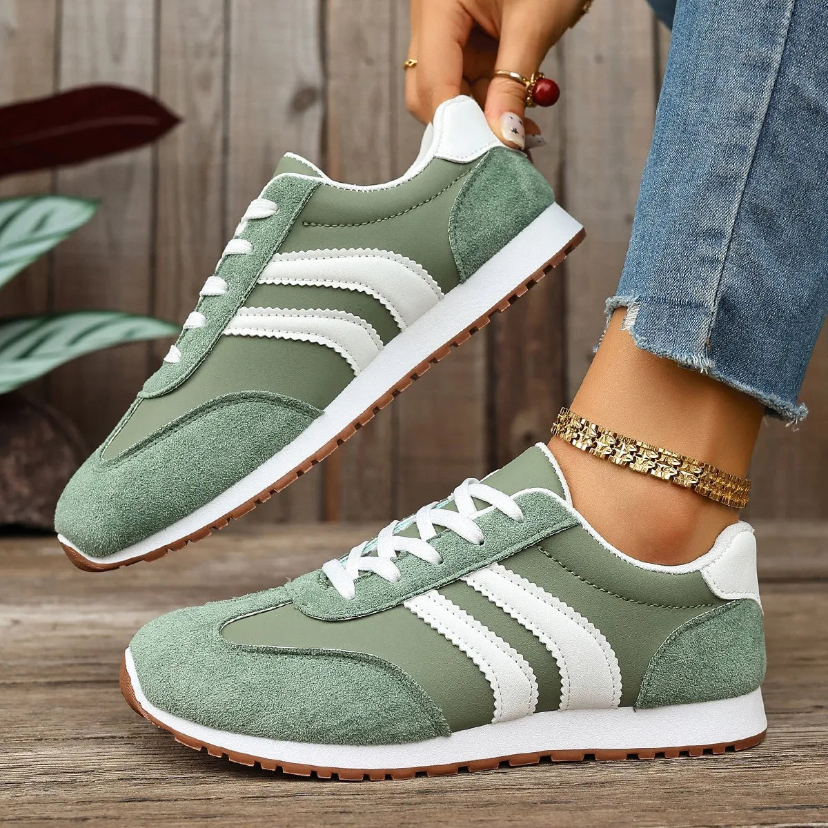 Gretta- Green Casual Sneakers