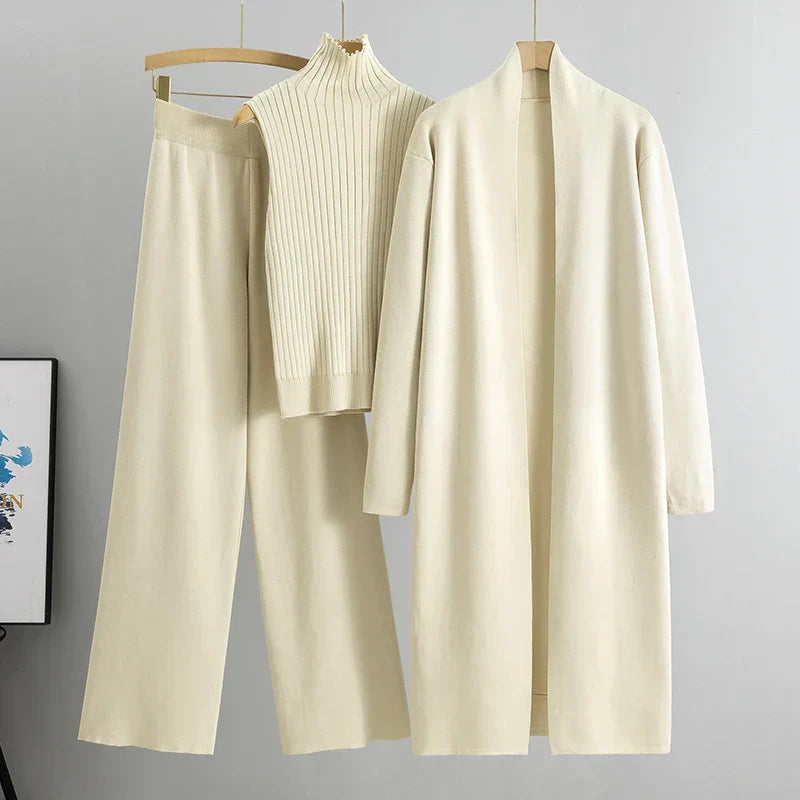 Ulrike® - 3 Teiliges Bequemes Strickoutfit