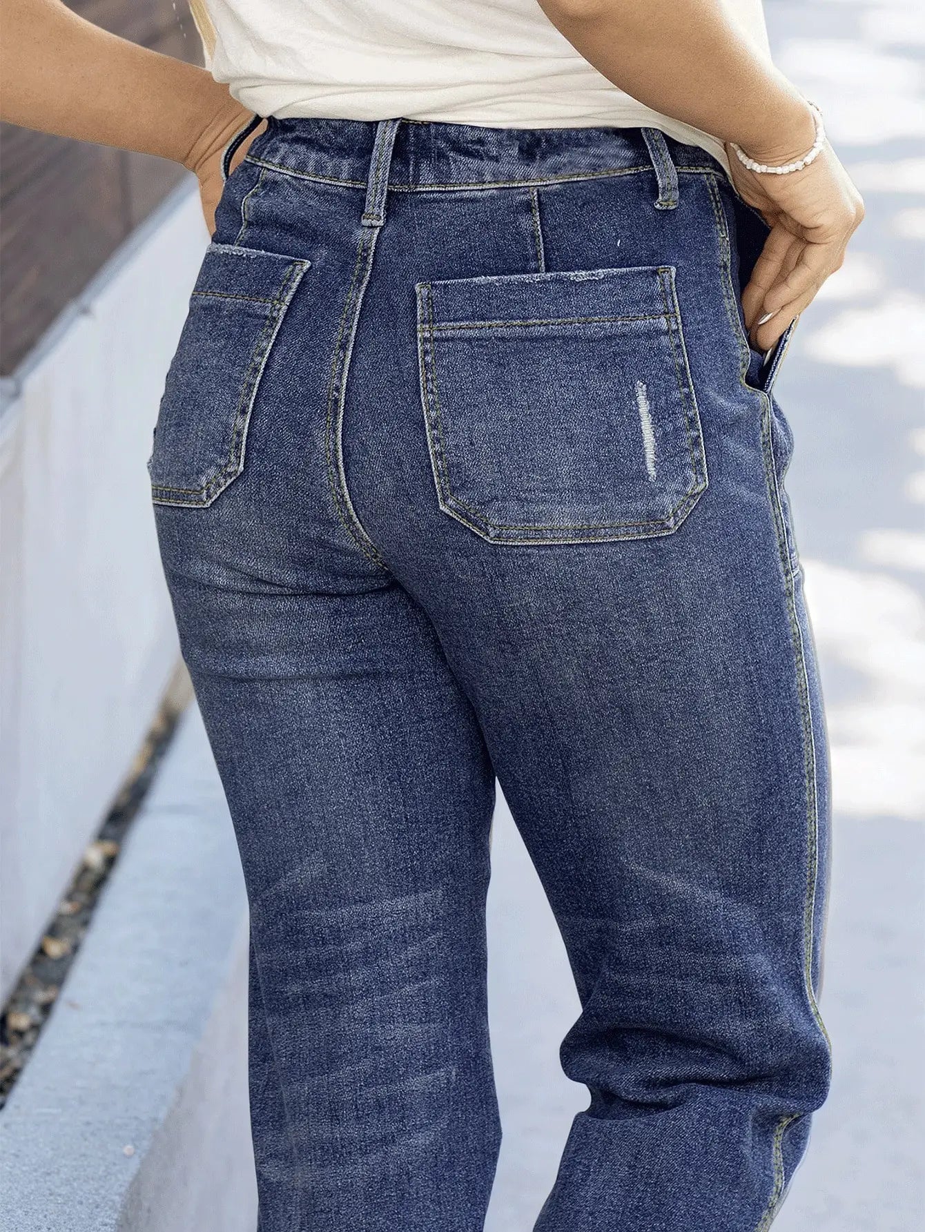 Audrey - Slim Fit Tie-Waist Jeans