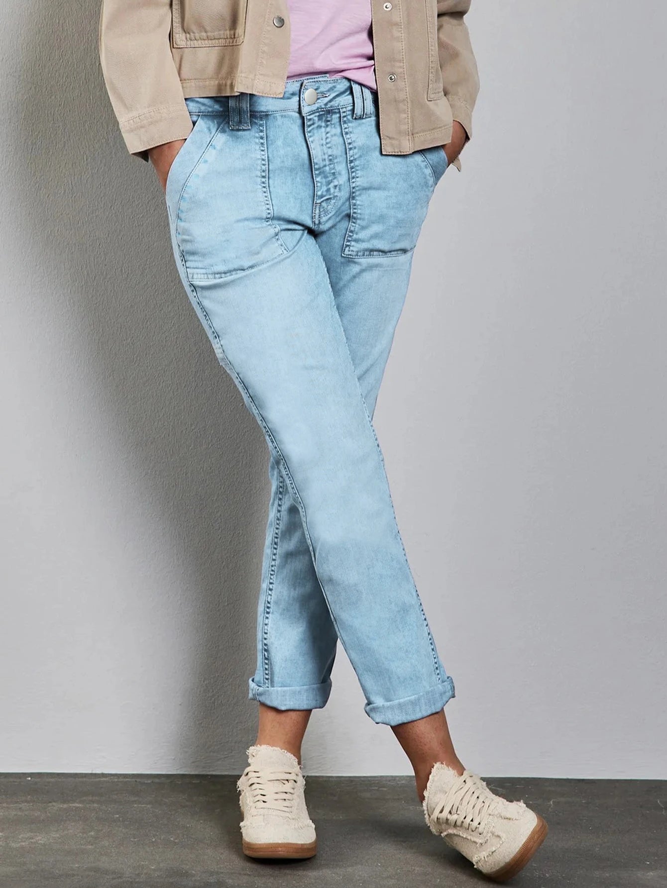 Erica - Comfortable Nine-point Jeans