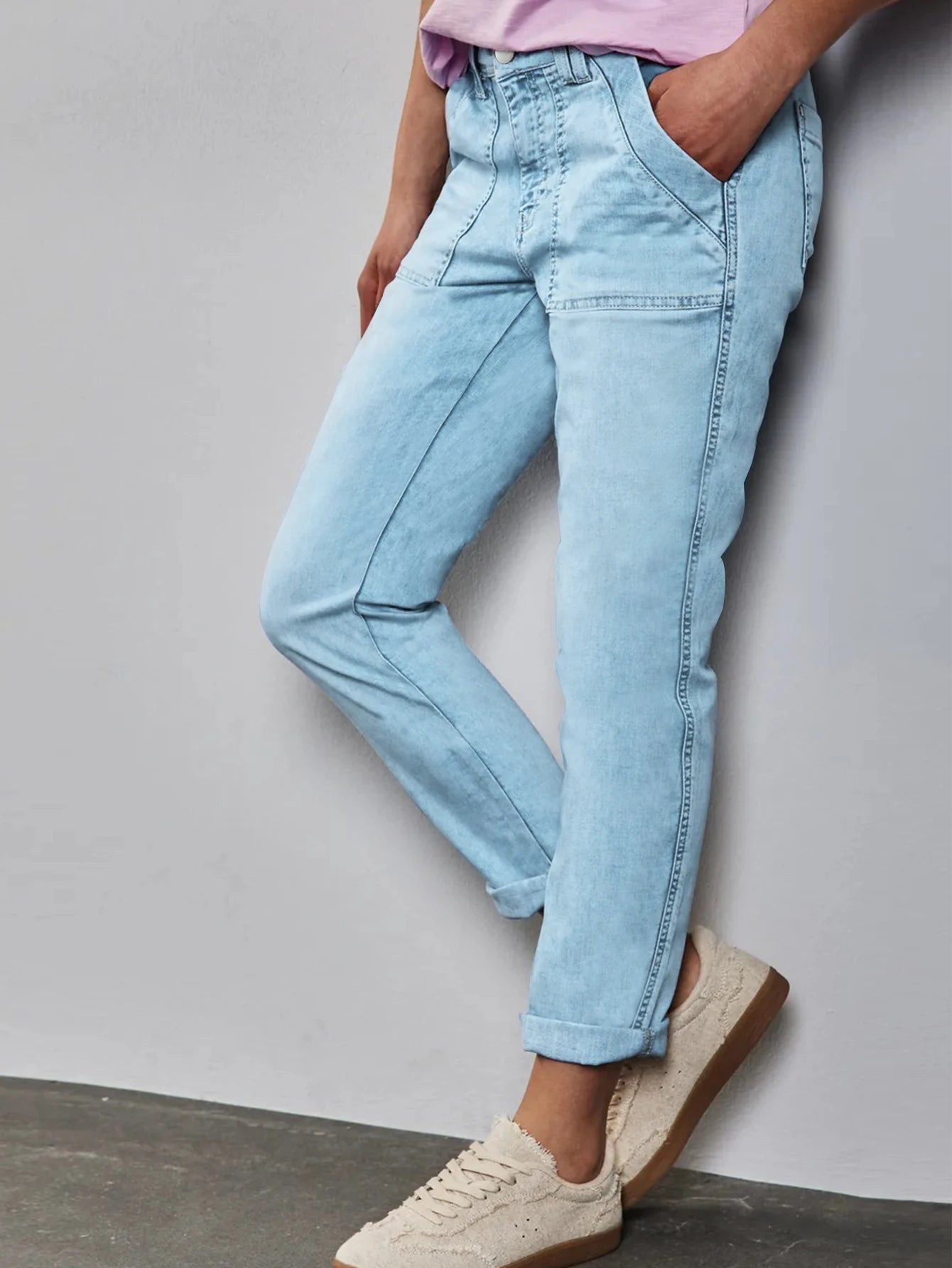 Erica - Comfortable Nine-point Jeans