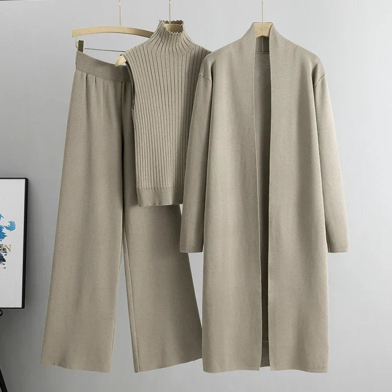 Ulrike® - 3 Teiliges Bequemes Strickoutfit