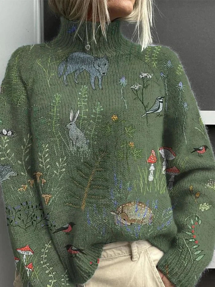 Zara | Warm Floral Turtleneck