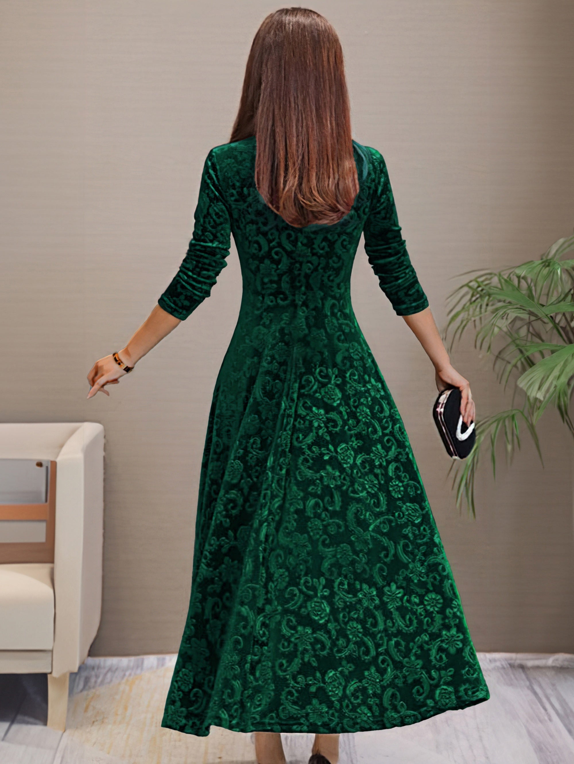 Kylie™ | Holiday Velvet Maxi Dress