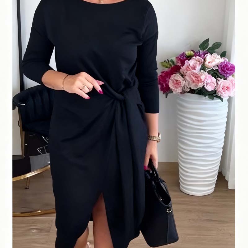 Aveline™ | Tie-Front Dress with Slit