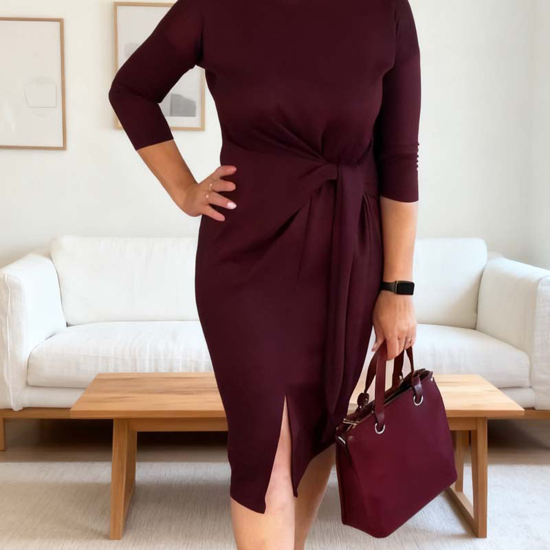 Aveline™ | Tie-Front Dress with Slit